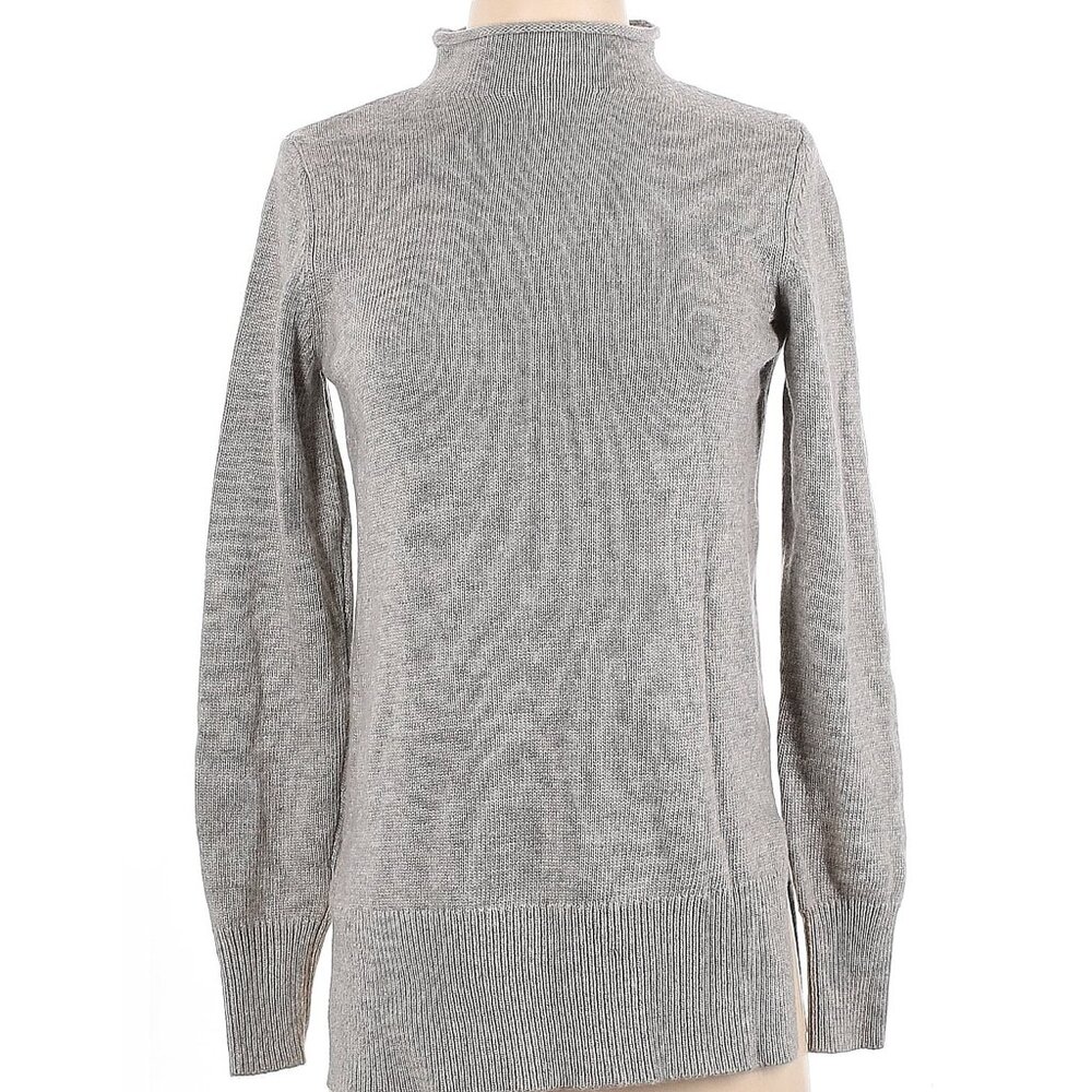 NWT Greylin Wool Blend Gray Cowl Funnel Turtleneck Sweater Small